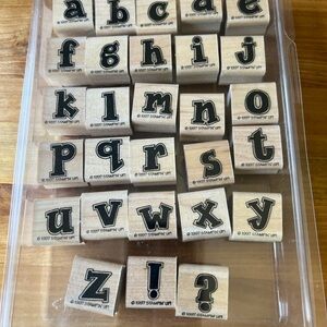 Stampin' Up! Wooden Alphabet Stamp Set